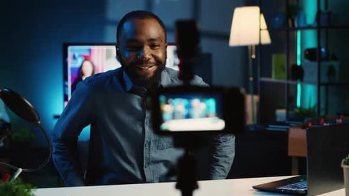 Content Creator Records Video Intro