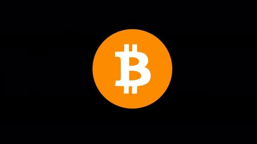Bitcoin Glitch Logo Reveal Animation
