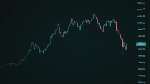 Bitcoin Price Chart For a Year with Price Highs and Lows