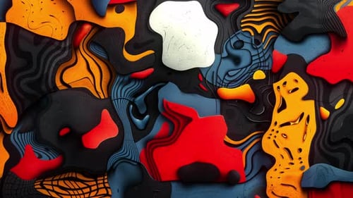 Abstract Fluid Organic Shapes Seamlessly Animated Background