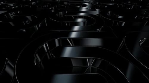 Dynamic Glossy Black Abstract Geometric Background Animation
