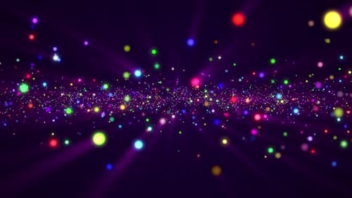 Vibrant Particle Lights Celebration Seamless Loop Background
