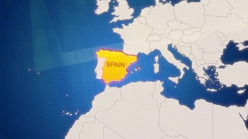 Spain Glow Map für Inhalte in sozialen Netzwerken