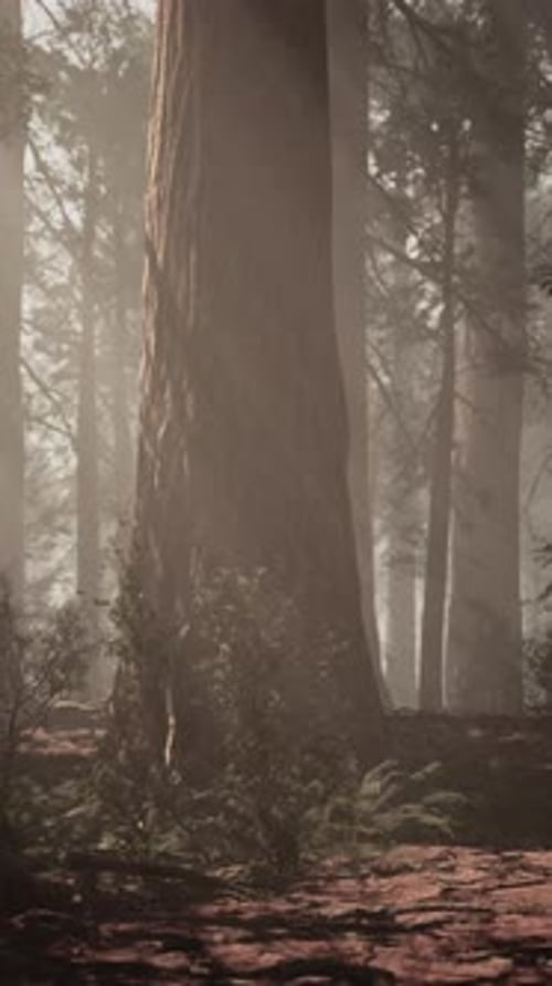A Dense Forest with Towering Trees