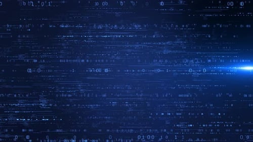 Technologietunnel Digitale Leitungen Big Data Informationsfluss Futuristische Matrix Kryptowährung