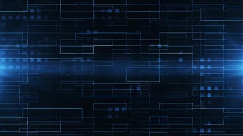 Abstract Blue Digital Grid Looping Background Animation