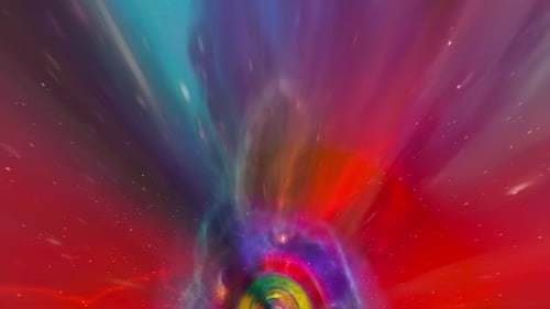 Abstract Colorful Hyperspace Travel Tunnel Background Animation