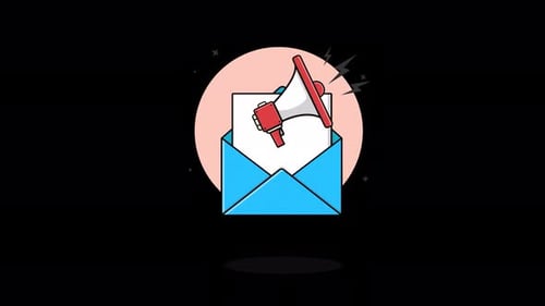 Flat Design Email Marketing Announcement Animation