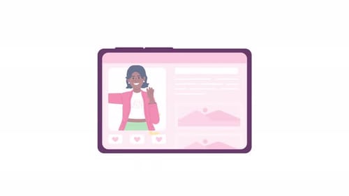 Animated Personal Account on Tablet