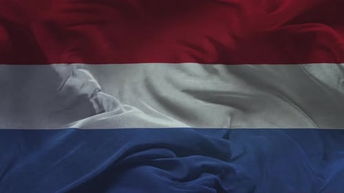 Netherlands Flag Waving Loop Animation