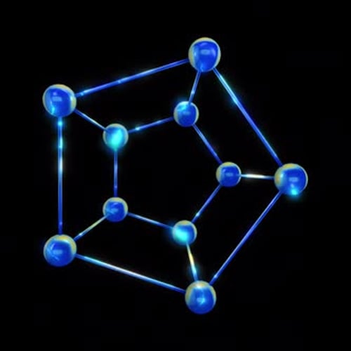 Irisierende, sich drehende 3D-Mikrostruktur