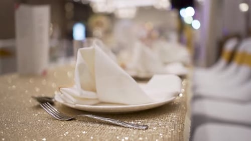 Formal Table Setting for Wedding or Event