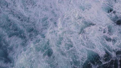 Aerial Ocean Waves, North Shore Oahu