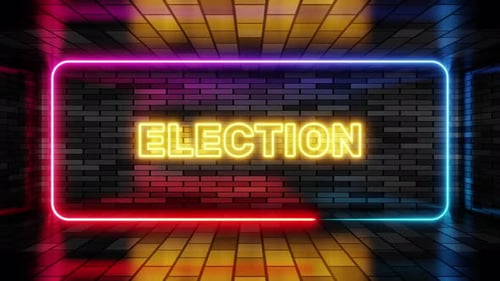 Neon Glowing Text Reveal on Brick Wall Background