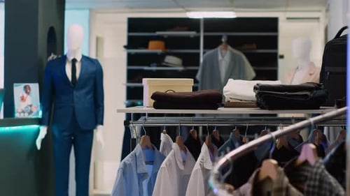 Shopping Mall Store Showroom with Formal Wear