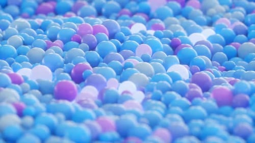 Floating Abstract 3D Spheres Dynamic Motion Background