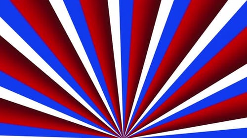Radiating Red White and Blue Striped Pattern Loop