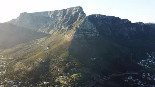 paning to the right from the Table Mountain towards the 12 Apostles, in Cape Town, South Afrika