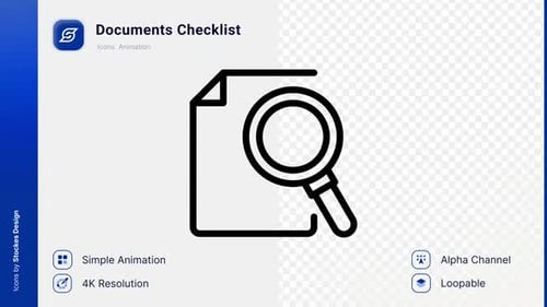 Animation Documents Checklist Icon