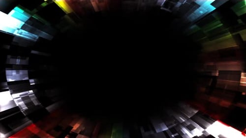 Colorful Abstract Tunnel Animation Background Loop