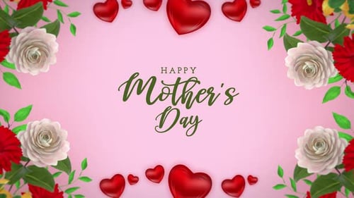 Happy Mother's day animated motion graphics V4