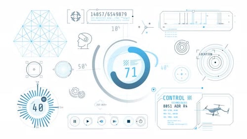 Futuristic HUD Elements and Data Display Pack