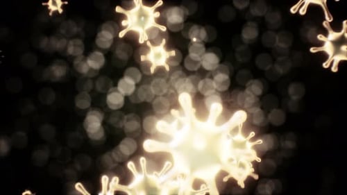 Vírus sob a visão microscópica para a educação