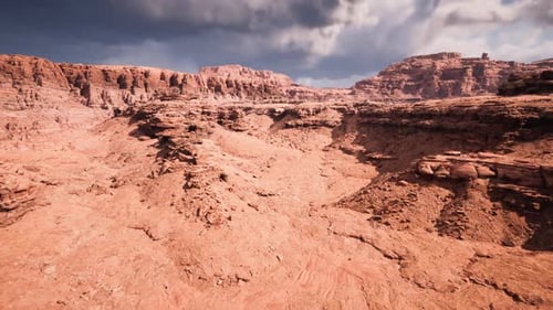 Scenic Canyon View Overview of Layered Canyon with Erosion Details