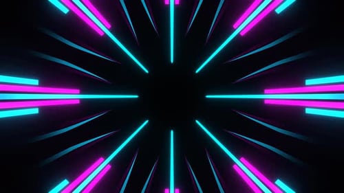 Pink And Cyan Neon Energy Center Background Vj Loop In 4K