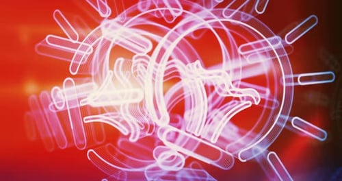 Bulb idea and creative innovation symbol rotating loop concept