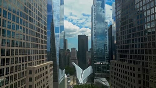 NYC Aerial View New York City Skyline Cityscape of Manhattan in USA New York City NYC Manhattan