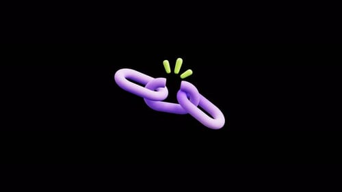 Broken Chain Link 3d Icon Animation