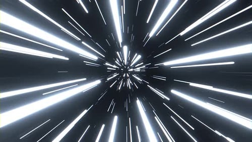 White Hyper Space Jump Background Vj Loop I 4K