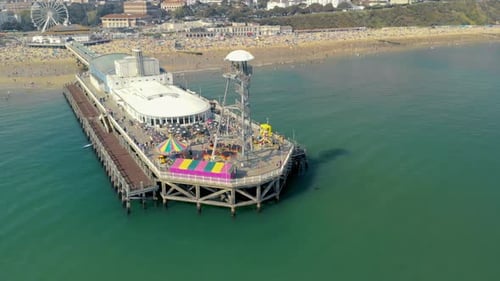 Bournemouth Pier - Aerial circle track left