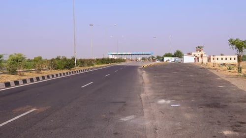 isolated road highway low angle view at day