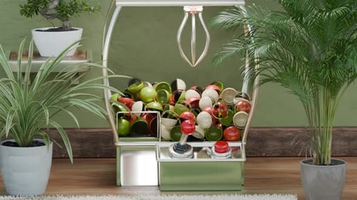 3D Animated Claw Machine Grabs Prize Capsules in Arcade