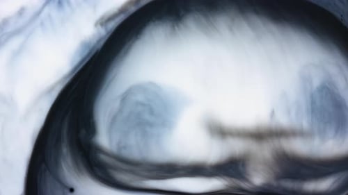 Swirling Abstract Liquids in Blues, Blacks, and Whites