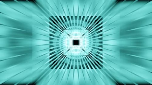 vj loop blue fantastick frame geometric cube fractal