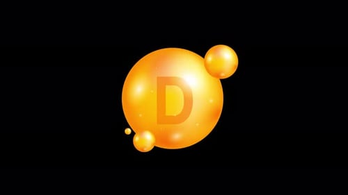 Glossy Liquid Vitamin D Element Animation