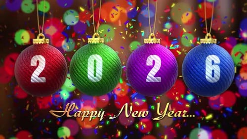 Festive Christmas Ornament New Year Countdown Animation