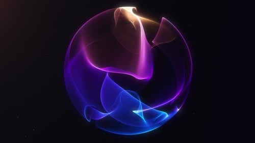 Abstract Fluid Energy Sphere Loop Animation