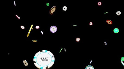 Casino Chips Falling 03 HD