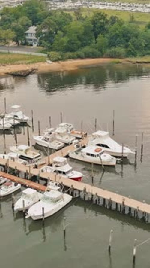 Marina By Beautiful Ocean of Boats Piers with Sailboat Yachts