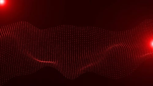 Colorful Particles Wave Background Looping, Cyber Particles Wave Background