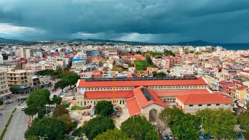 Vista aérea de Platia Agoras, Grecia.