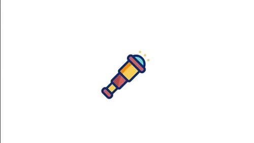 Animiertes Teleskop-Symbol
