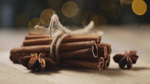 Cinnamon Sticks and Star Anise Still Life