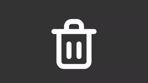 Animated Trashcan White Line Ui Icon