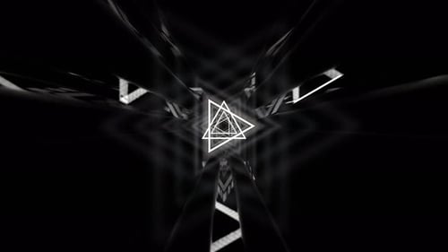 White Abstract Infinite Strobe Triangular Space Background Vj Loop In 4K