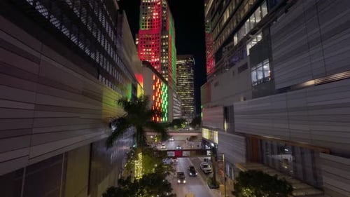 Downtown Miami at Night Brickell city center